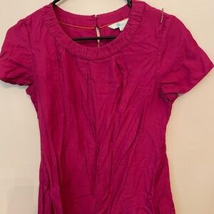 Boden Fuchsia Short Sleeve Blouse
